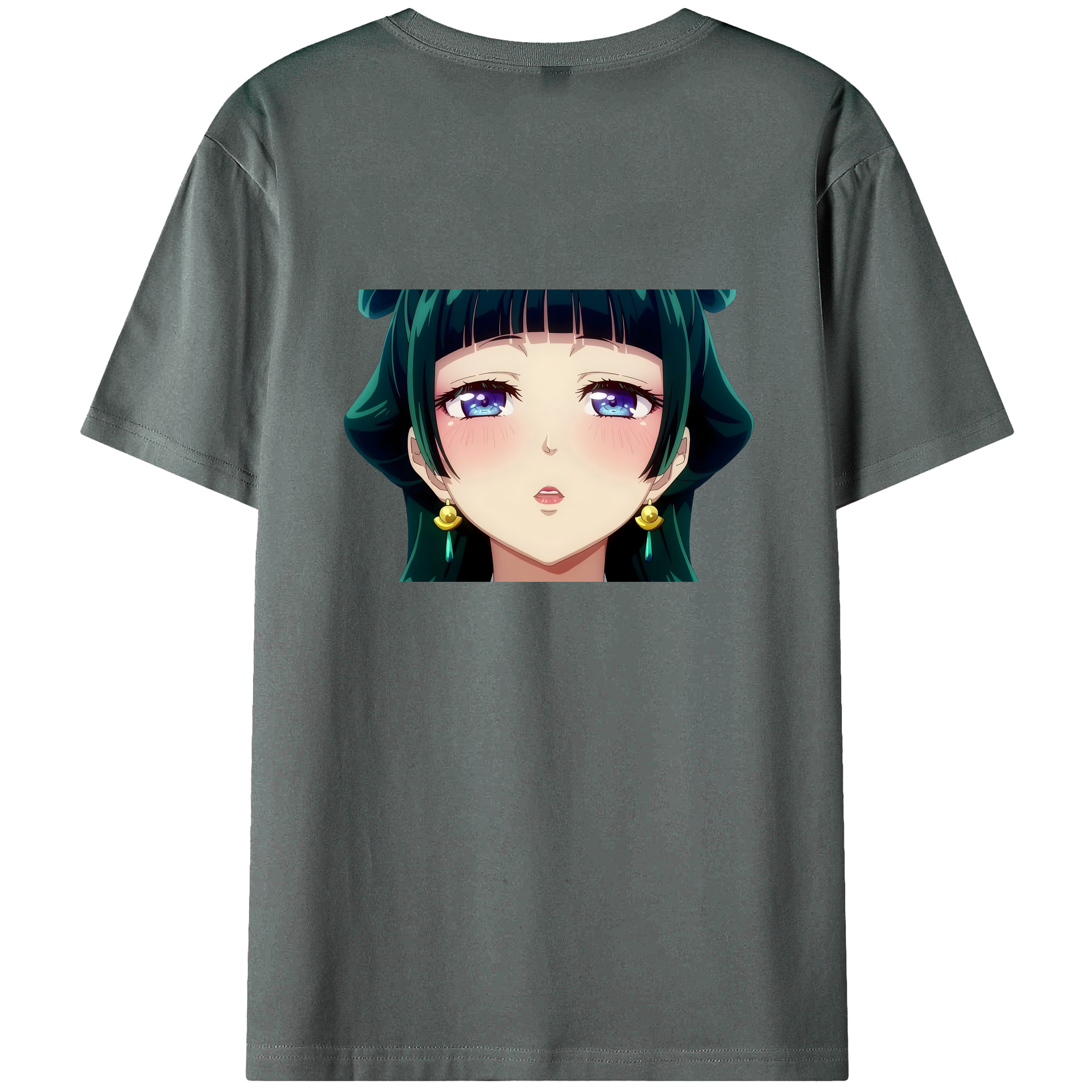 （画像用） 薬屋のひとりごと The Apothecary Diaries 綿100％ メンズ半袖Tシャツ（バックプリント） 通気性